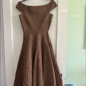 50’s Vintage Couture Dress, This is a handmade Rafia crocheted.